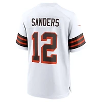 Men's Nike Shedeur Sanders White Cleveland Browns 2025 NFL Draft 2nd Alternate Game Jersey
