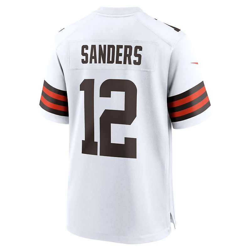 Men's Nike Shedeur Sanders White Cleveland Browns 2025 NFL Draft Game Jersey