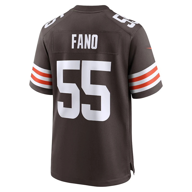Maillot de match Nike pour homme, Spencer Fano marron, Cleveland Browns, choix premier tour la draft NFL 2026, numéro 9