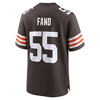 Maillot de match Nike pour homme, Spencer Fano marron, Cleveland Browns, choix premier tour la draft NFL 2026, numéro 9