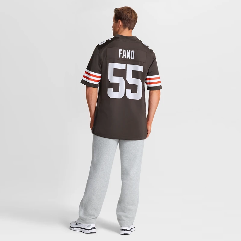 Maillot de match Nike pour homme, Spencer Fano marron, Cleveland Browns, choix premier tour la draft NFL 2026, numéro 9