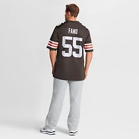 Maillot de match Nike pour homme, Spencer Fano marron, Cleveland Browns, choix premier tour la draft NFL 2026, numéro 9