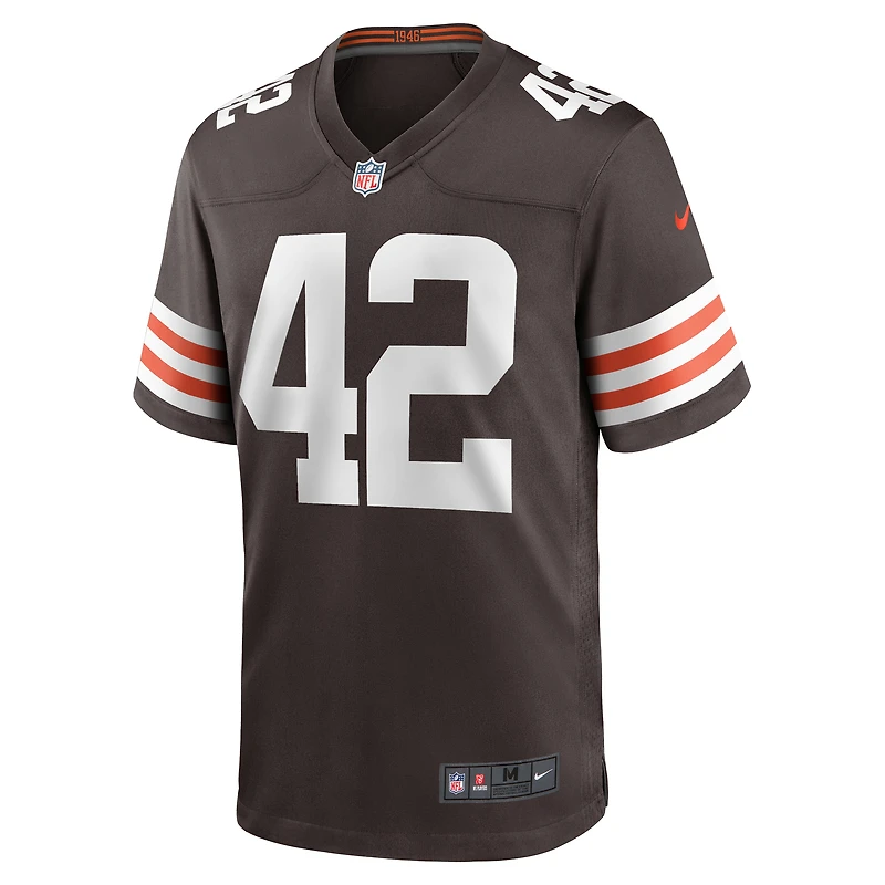 Maillot Nike Tony Fields II pour hommes, marron, Cleveland Browns, Team Game
