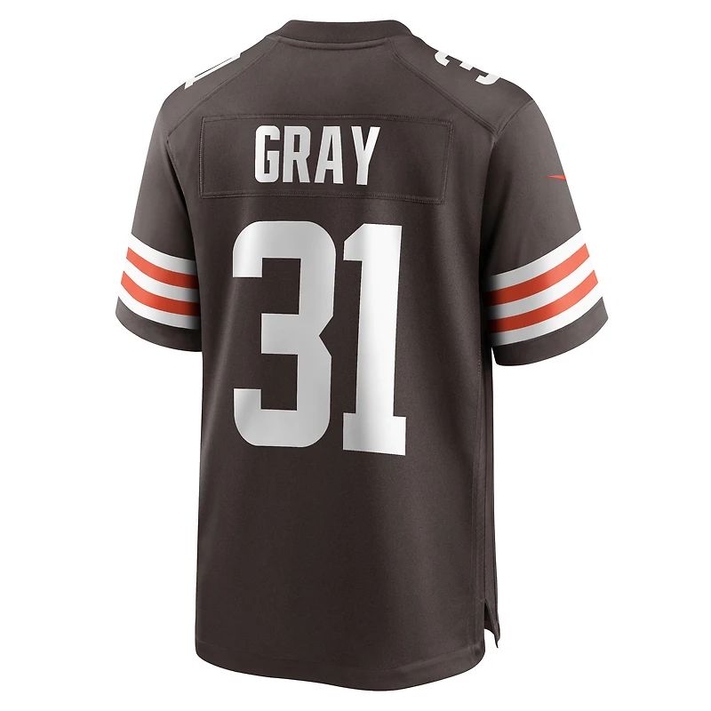 Maillot Nike Vincent Gris Marron pour Homme Cleveland Browns Team Game