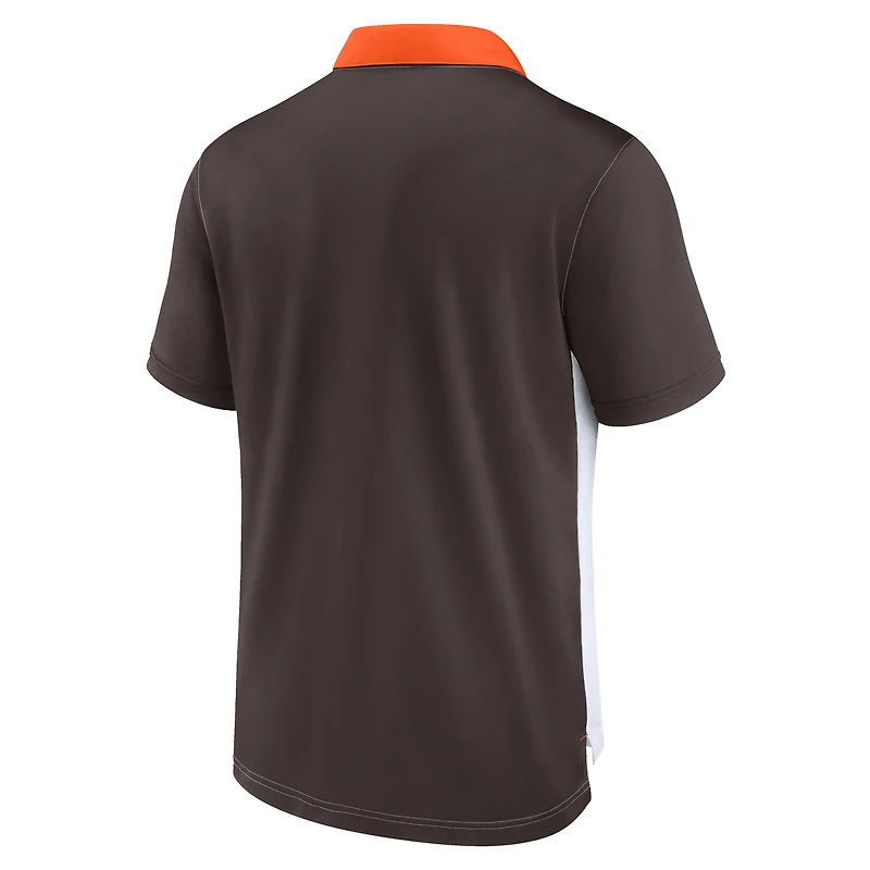 Polo piqué Nike Rewind pour homme, blanc/marron, Cleveland Browns