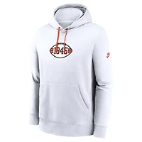 Sweat à capuche Nike pour hommes, Cleveland Browns 2023 Sideline Club Alternate Tri-Blend, blanc