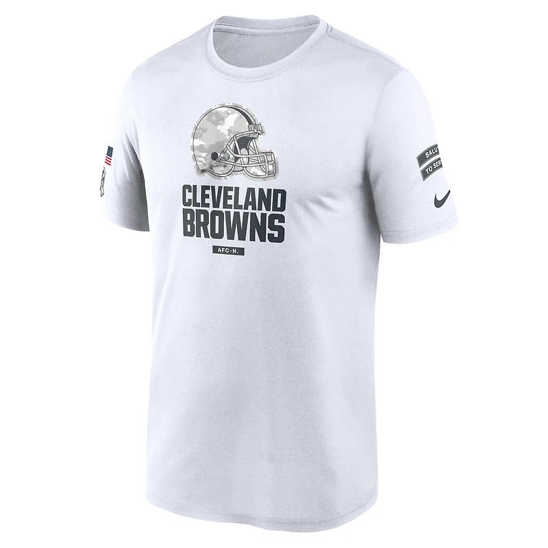 T-shirt Nike Cleveland Browns 2024 Salute To Service Legend Performance pour homme blanc