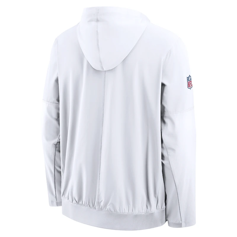 Veste anorak à demi-zip et capuche Nike blanche Cleveland Browns pour homme