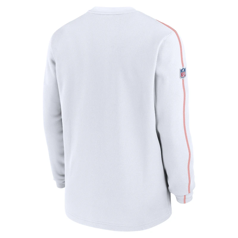 Men's Nike White Cleveland Browns Alternate Logo Coach Long Sleeve Top