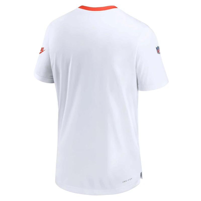 T-shirt Nike Cleveland Browns Sideline Coaches Alternate Performance pour homme, blanc
