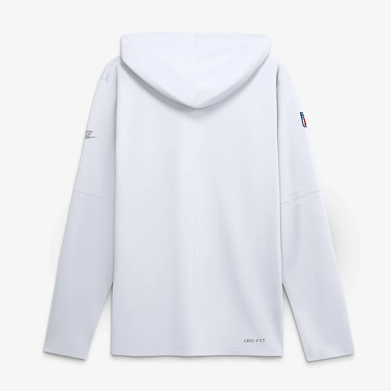 Men's Nike White Cleveland Browns Sideline Dri-FIT Long Sleeve Hooded T-Shirt