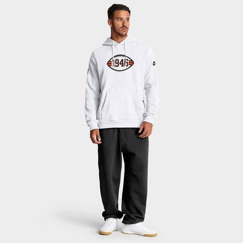 Men's Nike White Cleveland Browns Sideline Standard Issue Alt 2 Dri-FIT Hoodie