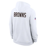Men's Nike White Cleveland Browns Sideline Standard Issue Alt 2 Dri-FIT Hoodie