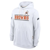 Men's Nike White Cleveland Browns Standard Issue Replay Officials Alternate Dri-FIT Hoodie