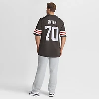 Men's Nike Zak Zinter  Brown Cleveland Browns Team Game Jersey