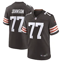 Maillot de match Nike Zion Johnson Brown des Cleveland Browns pour homme