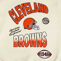 Sweat-shirt à enfiler Turn It Up Pro Standard Cream Cleveland Browns pour homme