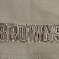 Men's Pro Standard Tan Cleveland Browns Neutrals Capsule Short Sleeve Pullover Hoodie