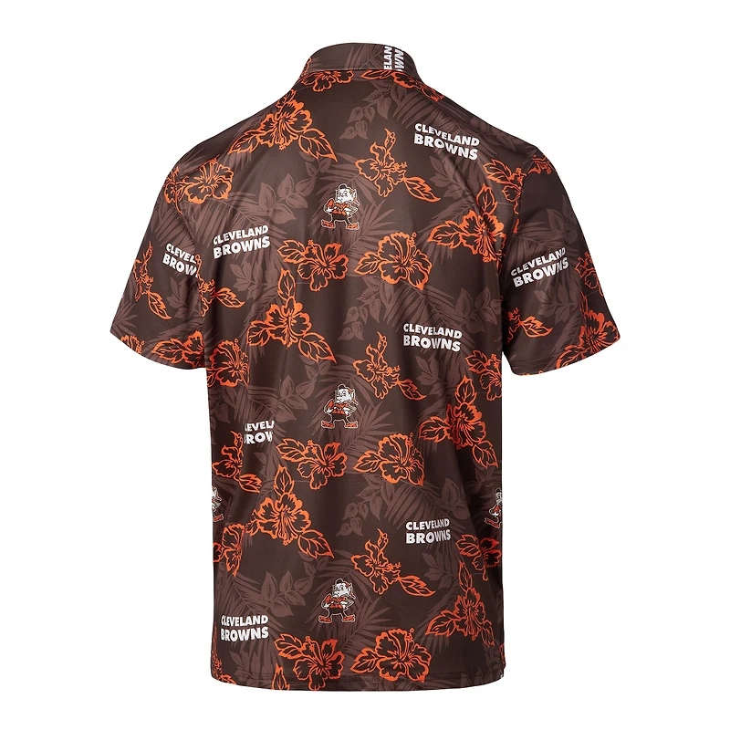 Polo Reyn Spooner marron Cleveland Browns Throwback Pua Performance pour hommes