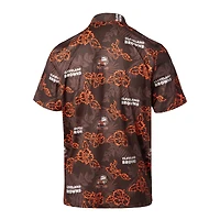 Polo Reyn Spooner marron Cleveland Browns Throwback Pua Performance pour hommes
