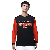 Men's Starter Black Cleveland Browns Thursday Night Gridiron Long Sleeve T-Shirt