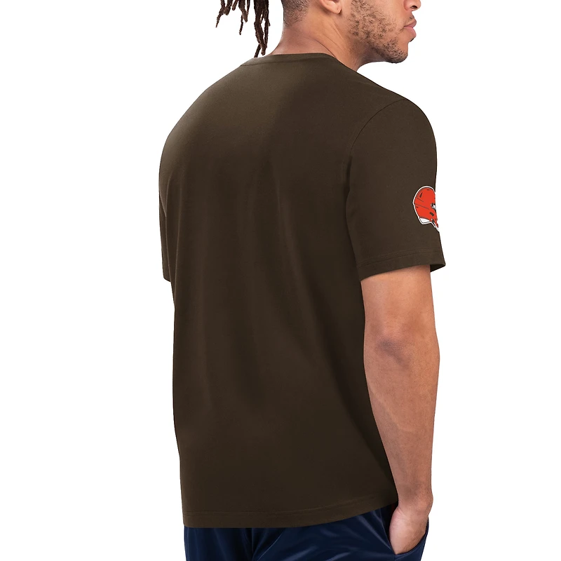 Men's Starter Brown/Orange Cleveland Browns Finish Line Extreme Graphic T-Shirt