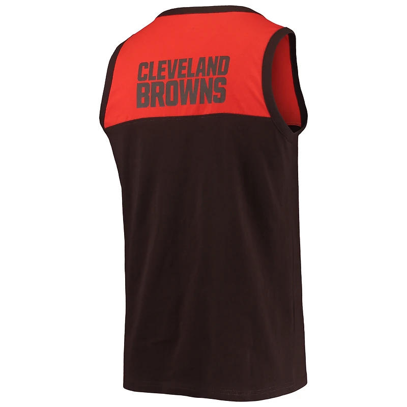 Débardeur mode Cleveland Browns Team Touchdown Starter marron/orange pour homme