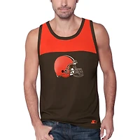 Starter Brown/Orange Cleveland Browns Touchdown Fashion pour homme - Débardeur