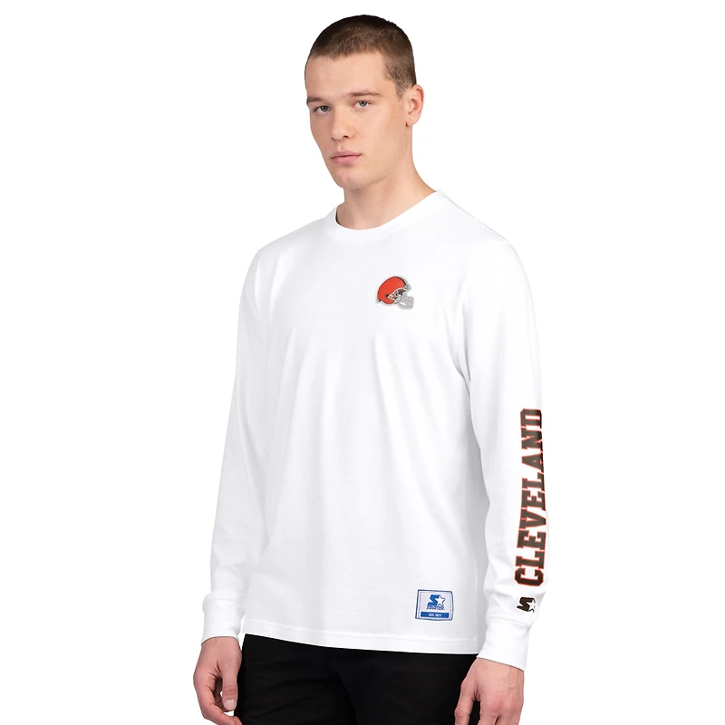 Men's Starter Brown/White Cleveland Browns Short Sleeve & Long T-Shirt Combo Pack