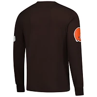 Men's Starter Brown Cleveland Browns Clutch Hit Long Sleeve T-Shirt