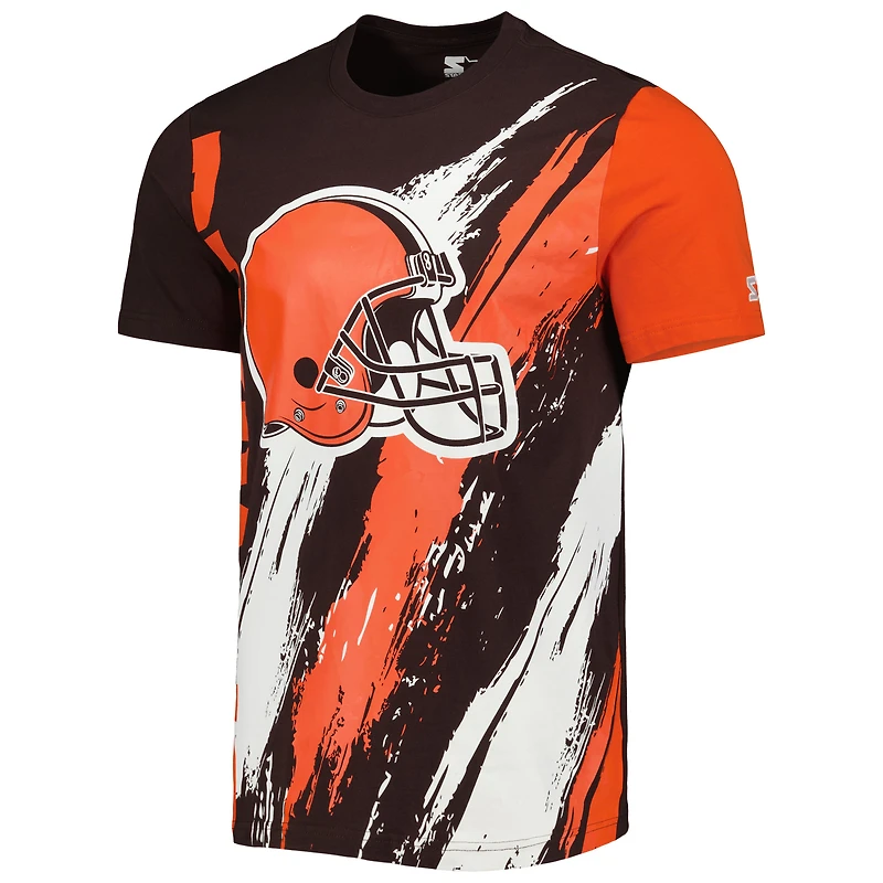 T-shirt Starter Brown Cleveland Browns Extreme Defender pour homme