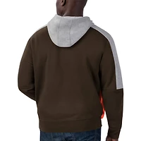 Hommes Starter Brown Cleveland Browns Playoff - Veste à capuche entièrement zippée