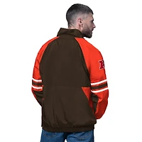 Pull demi-zippé marron Starter pour homme des Cleveland Browns