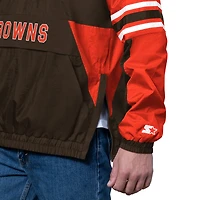 Pull demi-zippé marron Starter pour homme des Cleveland Browns