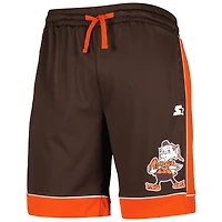 Men's Starter Brown Cleveland Browns Throwback Fan Favorite Shorts