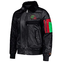 Veste zippée en satin noir Starter x Ty Mopkins Cleveland Browns, édition spéciale Mois de l'histoire des Noirs