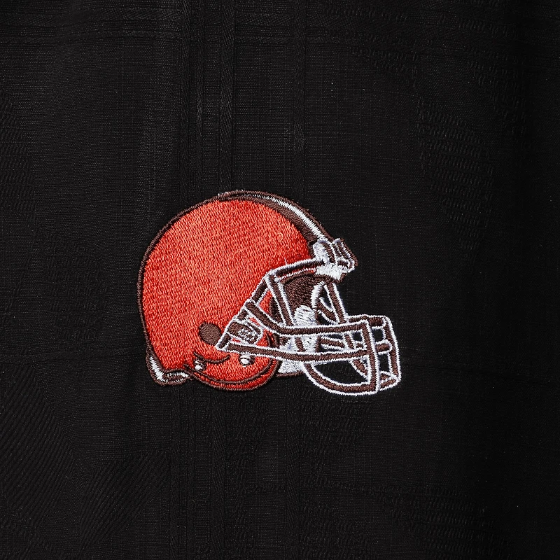 Chemise boutonnée Tommy Bahama noire Cleveland Browns Azule Oasis pour hommes