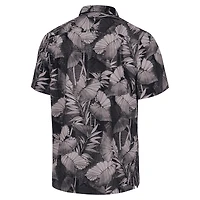 Chemise boutonnée noire Tommy Bahama Cleveland Browns Big & Tall Coast Nuevo Fronds IslandZone pour homme