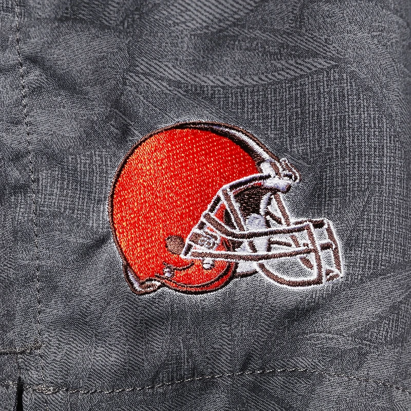 Maillot de bain Tommy Bahama pour homme noir Cleveland Browns Naples Layered Leaves