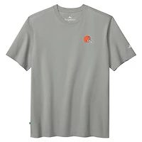 T-shirt Tommy Bahama gris pour homme, motif Huddle & Hang Tens des Cleveland Browns