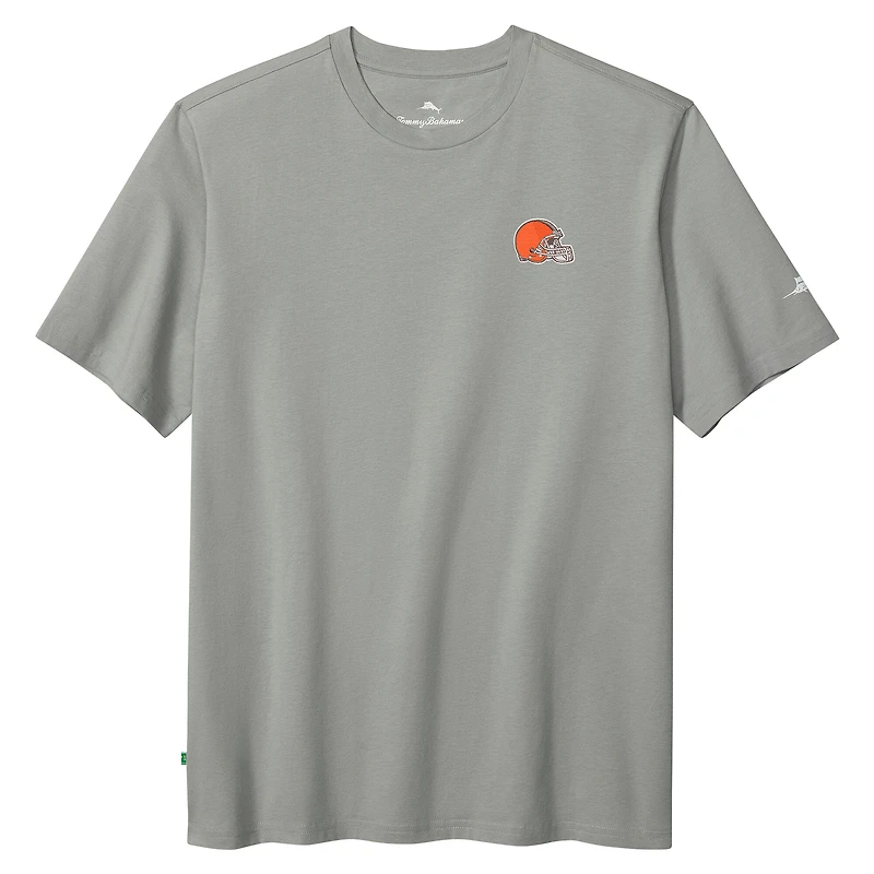 Men's Tommy Bahama Gray Cleveland Browns Huddle & Hang Tens T-Shirt