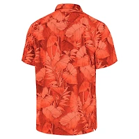 Men's Tommy Bahama Orange Cleveland Browns Coast Nuevo Fronds Camp Button-Up Shirt