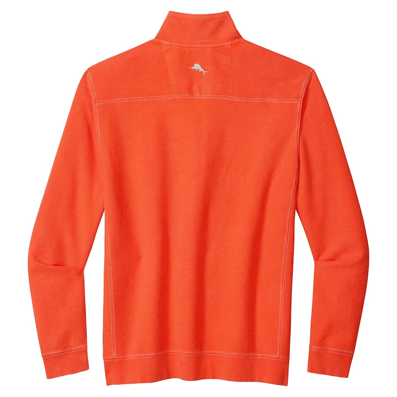 Pull Tommy Bahama orange Sport Tobago à demi-zip pour homme des Cleveland Browns