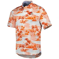Chemise boutonnée Tommy Bahama Orange Cleveland Browns Sport Tropical Horizons pour homme