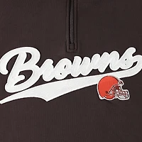 Sweat-shirt Tommy Hilfiger Cleveland Browns Aiden à fermeture éclair quart de tour pour homme, marron/orange