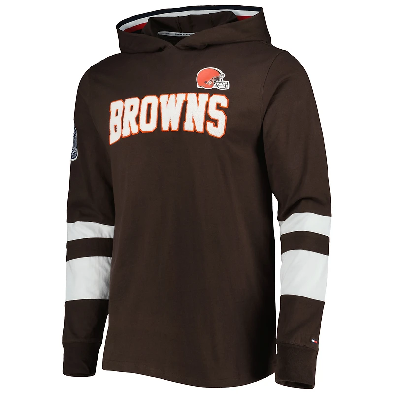 T-shirt à capuche Tommy Hilfiger Alex des Cleveland Browns pour homme, marron/blanc