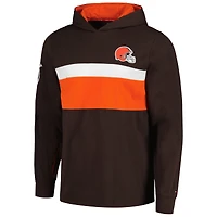 T-shirt à capuche manches longues Tommy Hilfiger marron Cleveland Browns Morgan pour hommes
