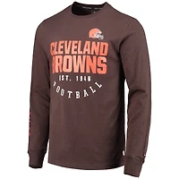 T-shirt à manches longues Tommy Hilfiger Brown Cleveland Browns pour homme