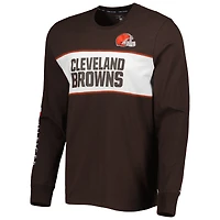 T-shirt à manches longues Tommy Hilfiger Brown Cleveland Browns Peter Team pour homme