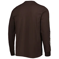 T-shirt à manches longues Tommy Hilfiger Brown Cleveland Browns Peter Team pour homme